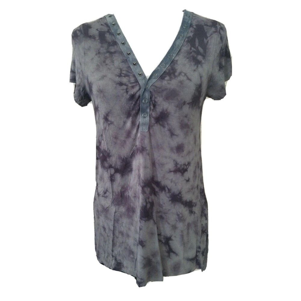 American Eagle Soft & Sexy Top Womens Size Small Tie Dye Gray Black